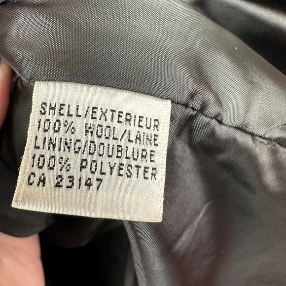 Vintage Talbots Tweed Wool Blazer Jacket Plaid Check Black Women's 22WP Petite - Picture 10 of 13